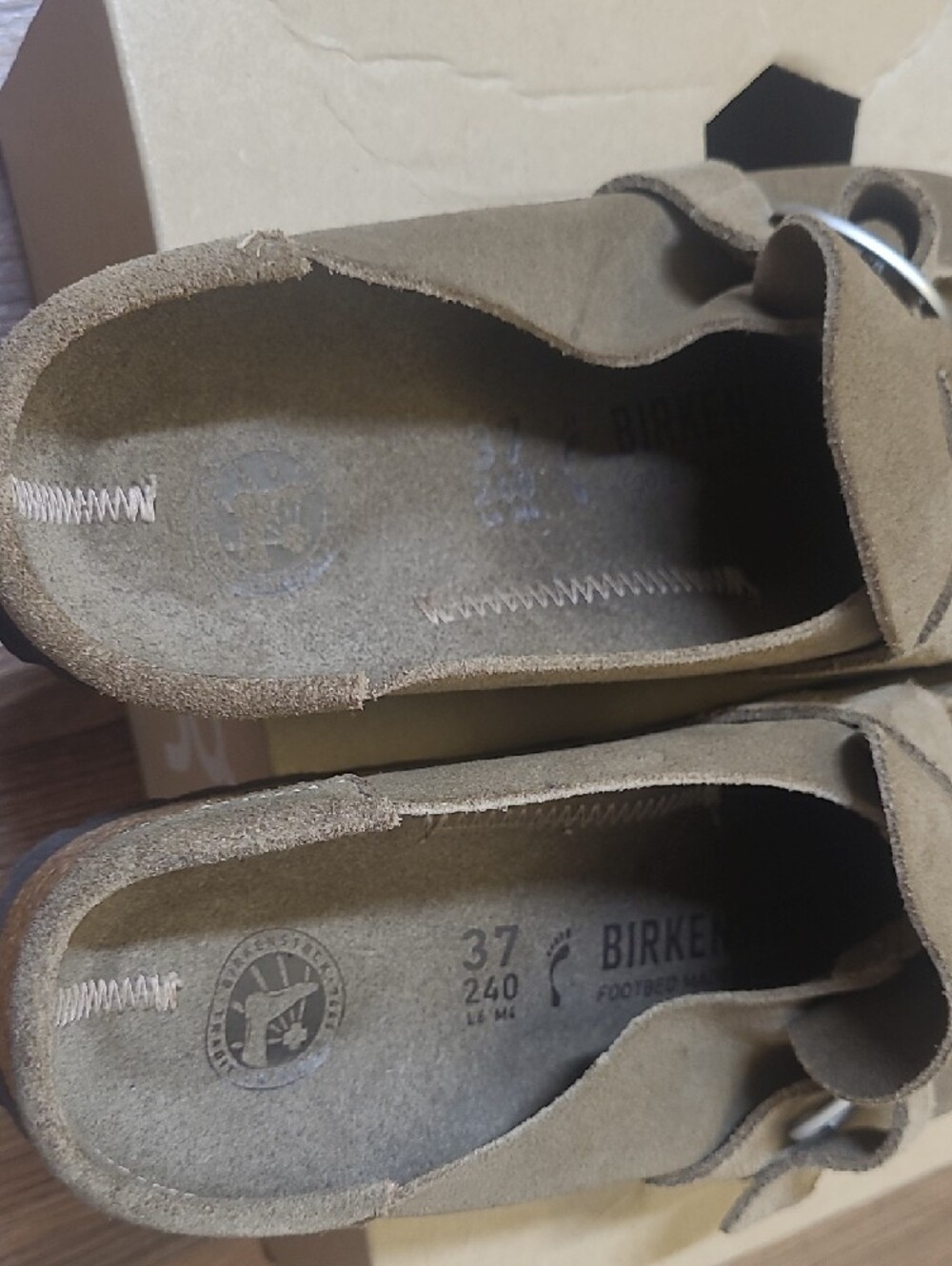 Birkenstock women's Suede Slip-On Loafers in Taupe - Picture 7 of 15